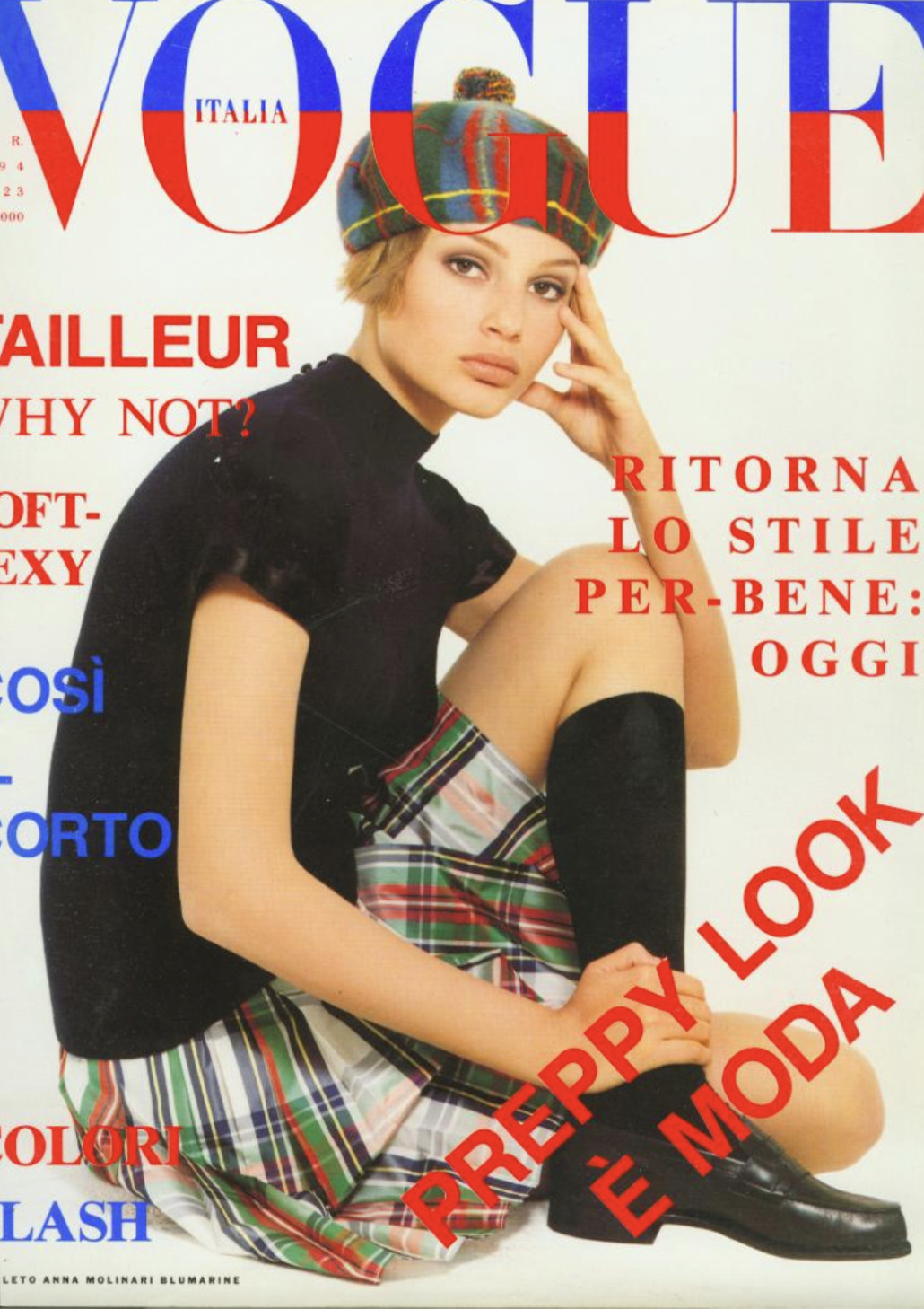 steven meisel, vogue italia, “campus beat”, march 1994