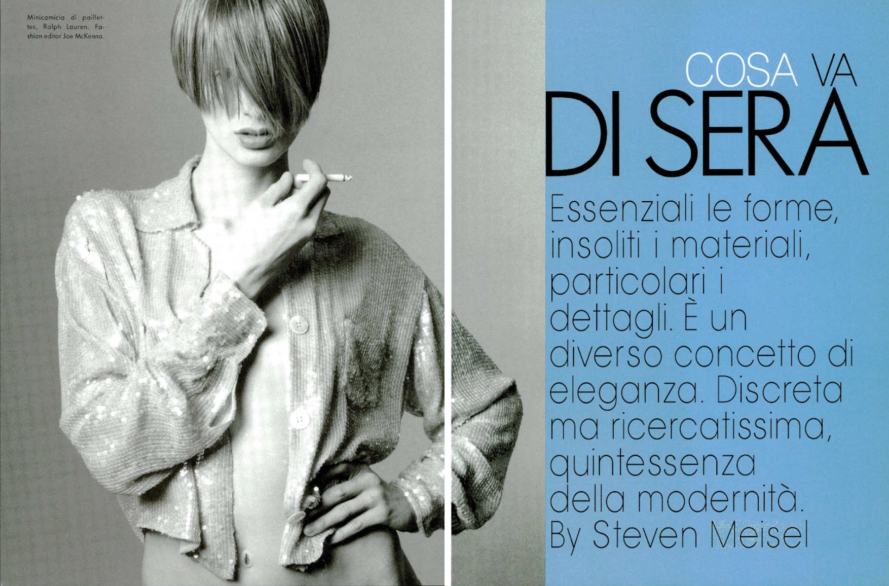 steven meisel, vogue italia, “cosa va di sera”, december 1994