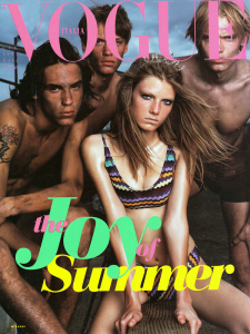 VOGUE ITALIA JUNE 1997
MODELS:  ANGELA LINDVALL, SCOTT BARNHILL, CHRIS KRAMER & THORSTEN LARSEN
PHOTOGRAPHER:  STEVEN MEISEL