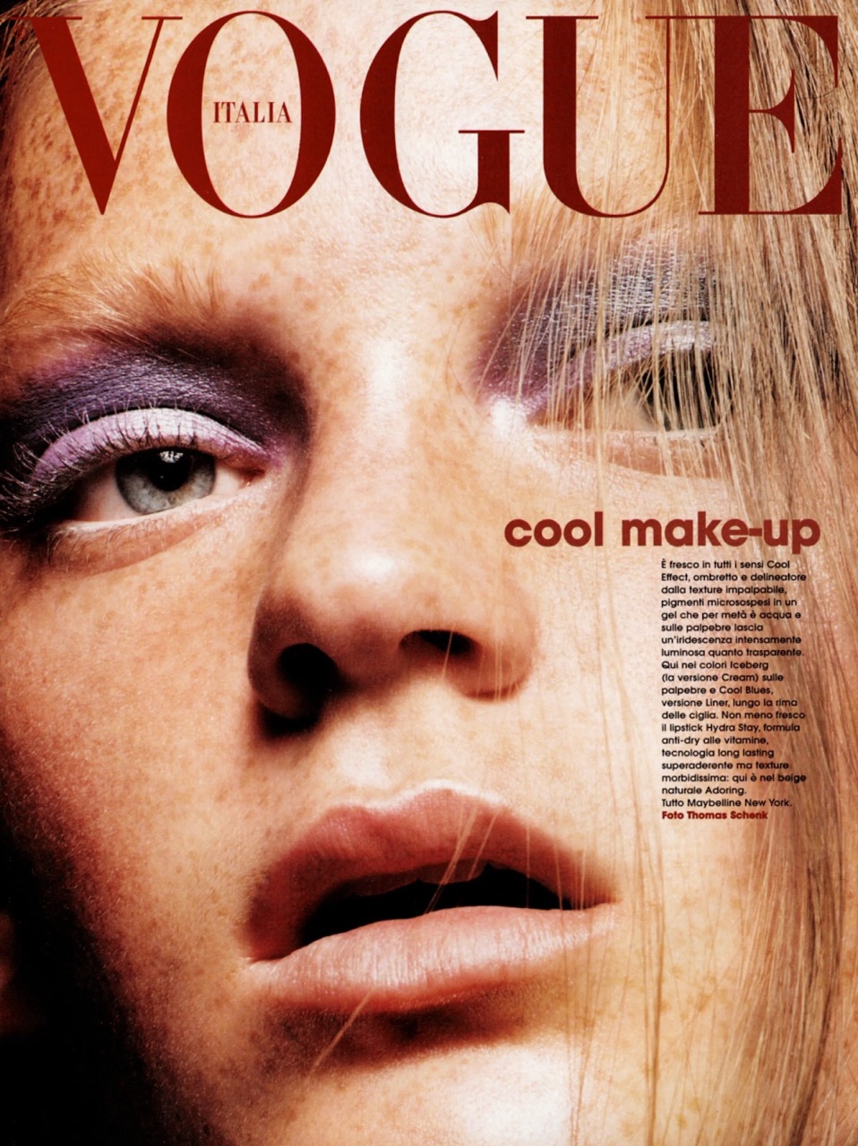 thomas schenk, vogue italia, “cool make-up”, august 2000