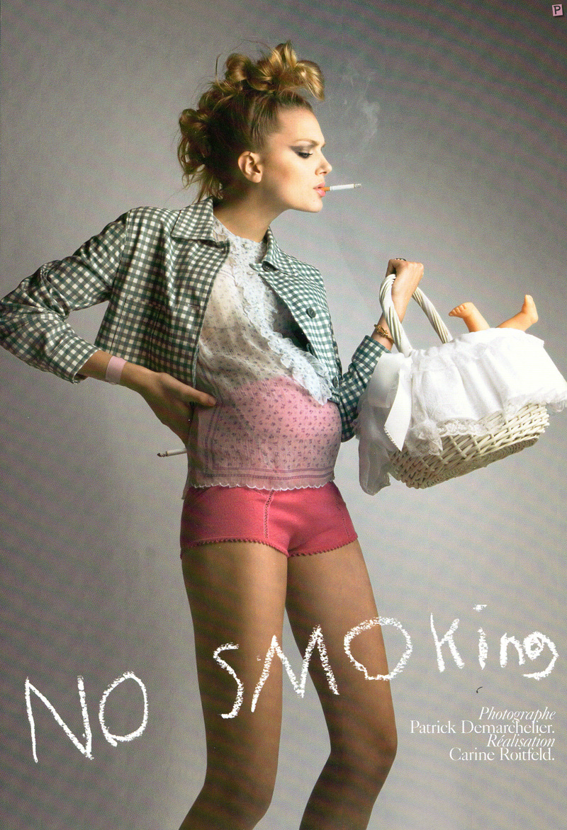 patrick demarchelier, vogue paris, “no smoking”, april 2009